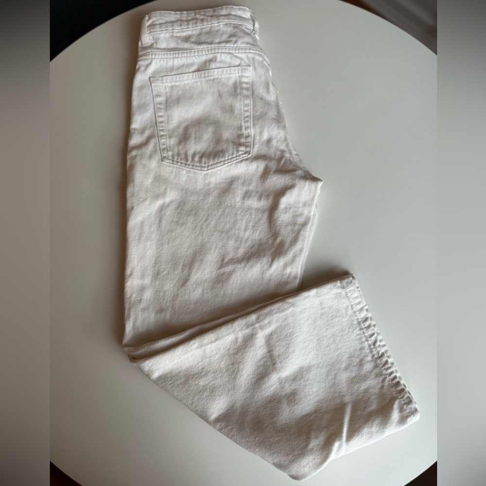 H&M Divided White Cotton Pants Women’s Size 10 Cropped